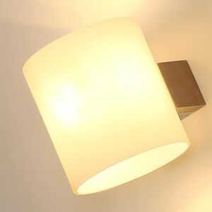 Toolight Comely Binnenwandlamp Hout E27, Wandlamp Minimalistisch Design 3000K-6500K, Glazen Kap Wandverlichting voor Slaapkamer Gang Trap Woonkamer (met 1 Driekleurige 12W Lamp) Toolight Comely Binnenwandlamp Hout E27, Wandlamp Minimalistisch Design 3000K-6500K, Glazen Kap Wandverlichting voor Slaapkamer Gang Trap Woonkamer (met 1 Driekleurige 12W Lamp)