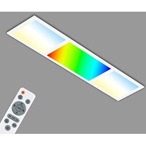 Briloner LED plafondlamp RGB Multi, LED plafondlamp CCT, individueel schakelbare zones, ultra vlak, dimbaar, kleurverandering, afstandsbediening, nachtlamp, 795x245x60 mm (LxBxH) Briloner LED plafondlamp RGB Multi, LED plafondlamp CCT, individueel schakelbare zones, ultra vlak, dimbaar, kleurverandering, afstandsbediening, nachtlamp, 795x245x60 mm (LxBxH)