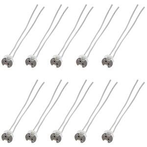 SeKi MR16 (GU5,3) fitting met aansluitkabel voor LED- en halogeenlampen; set van 10, wit SeKi MR16 (GU5,3) fitting met aansluitkabel voor LED- en halogeenlampen; set van 10, wit