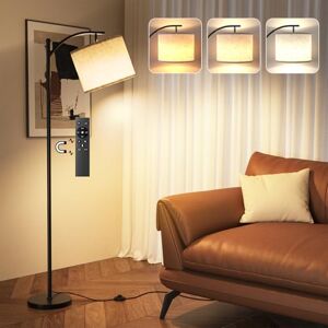 YICAIZI Vloerlamp voor woonkamer, moderne vloerlamp, 160 cm, dimbaar, met 3 kleurtemperaturen, beige linnen lampenkap, afstandsbediening en voetschakelaar (lamp 12 W inbegrepen) YICAIZI Vloerlamp voor woonkamer, moderne vloerlamp, 160 cm, dimbaar, met 3 kleurtemperaturen, beige linnen lampenkap, afstandsbediening en voetschakelaar (lamp 12 W inbegrepen)