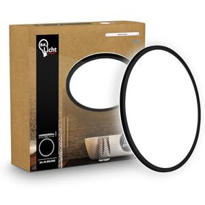 B.K.Licht LED Paneel plat met indirecte verlichting, neutraal wit licht, IP44 spatwaterdicht, plafondlamp, badkamerlamp, lampen plafond voor woon- en keukenruimtes, 42 x 3 cm, zwart B.K.Licht LED Paneel plat met indirecte verlichting, neutraal wit licht, IP44 spatwaterdicht, plafondlamp, badkamerlamp, lampen plafond voor woon- en keukenruimtes, 42 x 3 cm, zwart