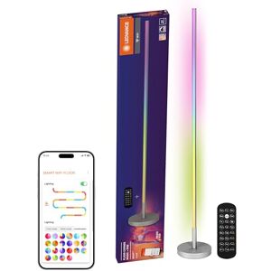 LEDVANCE SMART WIFI slimme en moderne vloerlamp voor indirecte verlichting met WiFi-technologie en Magic RGB; dimbaar; zilver; aluminium; gloeilamp niet vervangbaar LEDVANCE SMART WIFI slimme en moderne vloerlamp voor indirecte verlichting met WiFi-technologie en Magic RGB; dimbaar; zilver; aluminium; gloeilamp niet vervangbaar