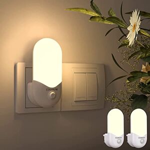 STANBOW Nachtlampje stopcontact met schemersensor, LED nachtlampje kinderen, helderheid automatisch instelbaar (auto ON/OFF), voor kinderkamers, trappen, slaapkamers, gangen, 2700K warm wit, 2 stuks STANBOW Nachtlampje stopcontact met schemersensor, LED nachtlampje kinderen, helderheid automatisch instelbaar (auto ON/OFF), voor kinderkamers, trappen, slaapkamers, gangen, 2700K warm wit, 2 stuks