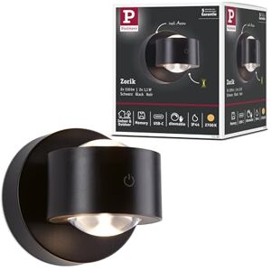 Paulmann 71290 LED batterij licht Zorik IP44 dimbaar 2700K 100mm 2x1,1W zwart Paulmann 71290 LED batterij licht Zorik IP44 dimbaar 2700K 100mm 2x1,1W zwart