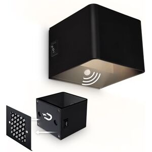 Briloner Sticklights Led-wandlamp zonder stroomaansluiting en zonder boren, met bewegingsmelder, batterij, magnetisch afneembaar, wandlamp, leeslamp, woonkamerlamp, hal, 10 x 8 x 10 cm, zwart Briloner Sticklights Led-wandlamp zonder stroomaansluiting en zonder boren, met bewegingsmelder, batterij, magnetisch afneembaar, wandlamp, leeslamp, woonkamerlamp, hal, 10 x 8 x 10 cm, zwart