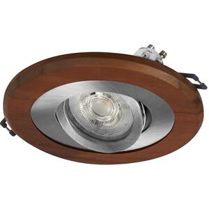 OSRAM Led-spot Wood GU10 Dark 4,5 W, gesatineerd nikkel, houtlook, aluminium, combinatie van natuurlijke materialen, set van 3 OSRAM Led-spot Wood GU10 Dark 4,5 W, gesatineerd nikkel, houtlook, aluminium, combinatie van natuurlijke materialen, set van 3
