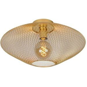 LUCIDE MESH Plafonnière Ø 45 cm 1xE27 Mat Goud/Messing LUCIDE MESH Plafonnière Ø 45 cm 1xE27 Mat Goud/Messing