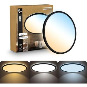 B.K.Licht LED Paneel plat met afstandsbediening, dimbaar, indirecte verlichting, CCT van warmwit tot daglichtwit, IP44 spatwaterdicht, plafondlamp, badkamerlamp, lampen plafond, 42 x 3 cm, zwart B.K.Licht LED Paneel plat met afstandsbediening, dimbaar, indirecte verlichting, CCT van warmwit tot daglichtwit, IP44 spatwaterdicht, plafondlamp, badkamerlamp, lampen plafond, 42 x 3 cm, zwart