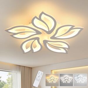 Comely Dimbare LED plafondlamp, 45W moderne plafondlamp met afstandsbediening, 5 Heads Petal vormige kroonluchter voor woonkamer, slaapkamer, keuken Comely Dimbare LED plafondlamp, 45W moderne plafondlamp met afstandsbediening, 5 Heads Petal vormige kroonluchter voor woonkamer, slaapkamer, keuken