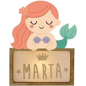 WONDEE Gepersonaliseerde lamp met naam, nachtlampje voor kinderen, zeemeermin, cadeau voor pasgeborenen jongens en meisjes, doopcadeau voor meisjes en jongens, gepersonaliseerde cadeaus voor jongens WONDEE Gepersonaliseerde lamp met naam, nachtlampje voor kinderen, zeemeermin, cadeau voor pasgeborenen jongens en meisjes, doopcadeau voor meisjes en jongens, gepersonaliseerde cadeaus voor jongens