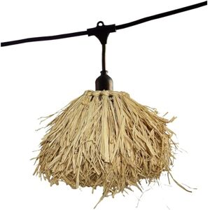 Lumisky Lichtsnoer voor buiten, aansluitbaar, 6 m, met 7 ledlampen, E27, warmwit, FRUFRU LIGHT, lampenkap van bohemien jute Lumisky Lichtsnoer voor buiten, aansluitbaar, 6 m, met 7 ledlampen, E27, warmwit, FRUFRU LIGHT, lampenkap van bohemien jute