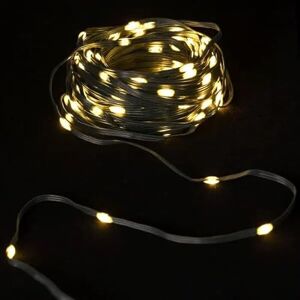 VoltShine Led-lichtsnoer, 10 m, 3 AA-batterijen, pvc en koper, warmwit licht, ideaal voor feestelijke decoraties en gezellige sfeer. VoltShine Led-lichtsnoer, 10 m, 3 AA-batterijen, pvc en koper, warmwit licht, ideaal voor feestelijke decoraties en gezellige sfeer.