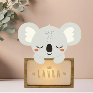 WONDEE Gepersonaliseerde lamp met naam nachtlampje voor kinderen Koala, cadeau voor pasgeborenen jongens en meisjes, doopcadeau voor jongens en meisjes, gepersonaliseerde cadeaus voor jongens en WONDEE Gepersonaliseerde lamp met naam nachtlampje voor kinderen Koala, cadeau voor pasgeborenen jongens en meisjes, doopcadeau voor jongens en meisjes, gepersonaliseerde cadeaus voor jongens en