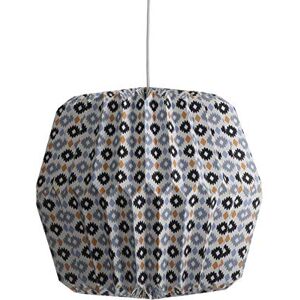 LUSSIOL 250695 Hanglamp, papier, blauw, grijs, geel LUSSIOL 250695 Hanglamp, papier, blauw, grijs, geel