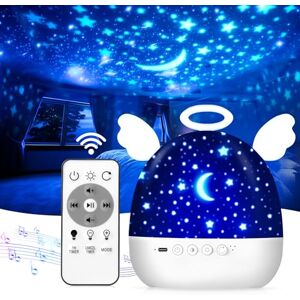 Diboniur Sterlamp, projector, nachtlampje voor kinderen, met 22 films, nachtlampje voor baby's, projector, sterrenhemel, plafond, 360 graden draaibaar en afstandsbediening, oplaadbaar, lamp voor Diboniur Sterlamp, projector, nachtlampje voor kinderen, met 22 films, nachtlampje voor baby's, projector, sterrenhemel, plafond, 360 graden draaibaar en afstandsbediening, oplaadbaar, lamp voor