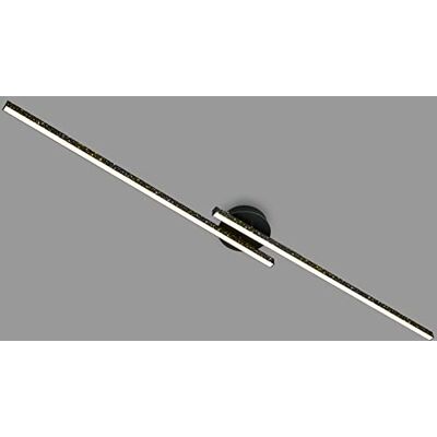 Briloner LED plafondlamp met glittereffect, warm witte kleurtemperatuur, plafondlamp LED, woonkamerlamp LED, Zwart, 1350x140x65 mm(LxBxH) Briloner LED plafondlamp met glittereffect, warm witte kleurtemperatuur, plafondlamp LED, woonkamerlamp LED, Zwart, 1350x140x65 mm(LxBxH)