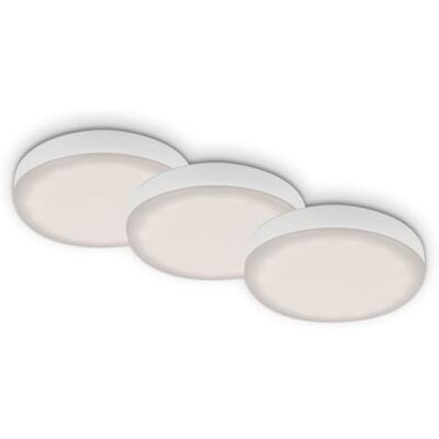 Briloner , set van 3 LED inbouwspots badkamer frameless, LED inbouwspots badkamer, LED inbouwspots IP44, neutraal witte kleurtemperatuur, 3W, 350 lm, 75 mm, wit Briloner , set van 3 LED inbouwspots badkamer frameless, LED inbouwspots badkamer, LED inbouwspots IP44, neutraal witte kleurtemperatuur, 3W, 350 lm, 75 mm, wit