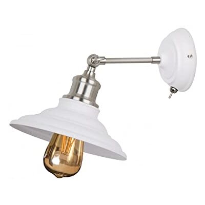 GTV LORET+ wandlamp met schakelaar, 8267, AC220-240V, 50/60HZ,1*E27, max. 40W, doorsnede20cm, eenvoudig wit GTV LORET+ wandlamp met schakelaar, 8267, AC220-240V, 50/60HZ,1*E27, max. 40W, doorsnede20cm, eenvoudig wit