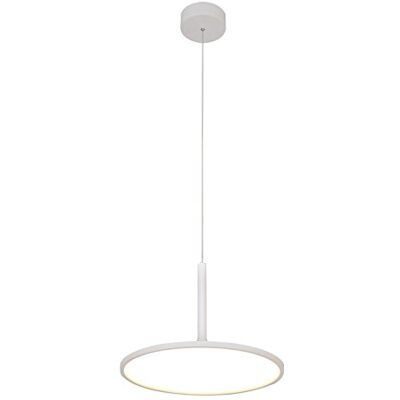 LUSSIOL LED hanglamp Flat M, wit, Ø 44 x H 33 cm LUSSIOL LED hanglamp Flat M, wit, Ø 44 x H 33 cm