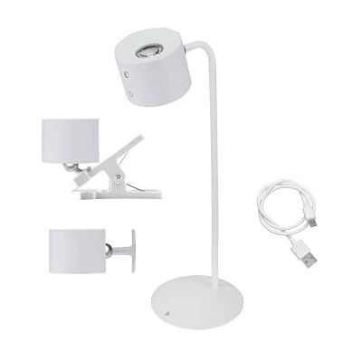 BEPER P201UTP303 Luminì lamp met 3 functies, inclusief tafellamp, lamp met clip en wandaccessoire, inclusief oplaadbare lamp met USB-kabel, Touch schakelaar aan, Verstelbaar licht, Wit BEPER P201UTP303 Luminì lamp met 3 functies, inclusief tafellamp, lamp met clip en wandaccessoire, inclusief oplaadbare lamp met USB-kabel, Touch schakelaar aan, Verstelbaar licht, Wit