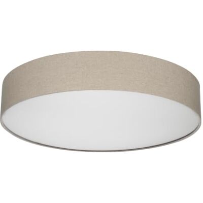 REV plafondlamp woonkamer 60cm, rond, met stoffen lampenkap, taupe Vintage-look zes E27 fitting ideaal voor de slaapkamer & keuken REV plafondlamp woonkamer 60cm, rond, met stoffen lampenkap, taupe Vintage-look zes E27 fitting ideaal voor de slaapkamer & keuken