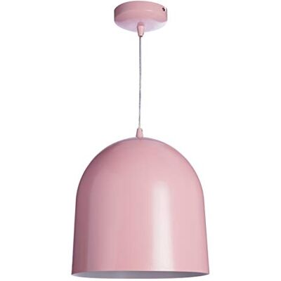 LUSSIOL Hanglamp, Loft Color, metaal, 60 W, roze, ø 30 x H 30 cm LUSSIOL Hanglamp, Loft Color, metaal, 60 W, roze, ø 30 x H 30 cm
