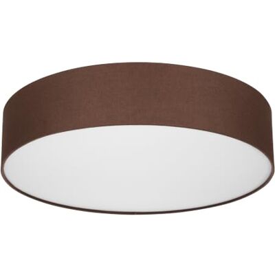 REV plafondlamp slaapkamer 50cm, rond, met stoffen lampenkap, bruin Vintage-look zes E27 fitting ideaal voor de woonkamer & keuken REV plafondlamp slaapkamer 50cm, rond, met stoffen lampenkap, bruin Vintage-look zes E27 fitting ideaal voor de woonkamer & keuken