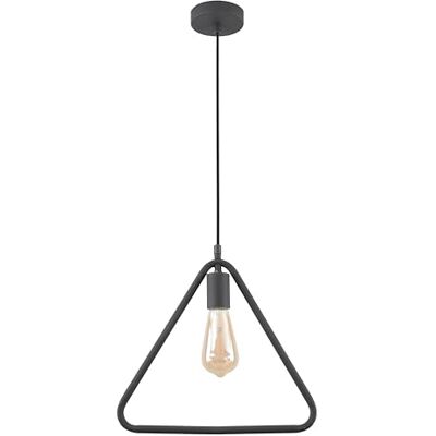 GTV GIJA Hanglamp, driehoekige metalen hanglamp in zwart, 1 × E27, 230 V, IP20, geometrisch design, moderne Scandinavische plafondlamp voor woonkamer, keuken en eetkamer GTV GIJA Hanglamp, driehoekige metalen hanglamp in zwart, 1 × E27, 230 V, IP20, geometrisch design, moderne Scandinavische plafondlamp voor woonkamer, keuken en eetkamer