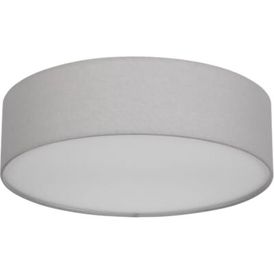 REV plafondlamp splaapkamer 40cm, rond, met stoffen lampenkap, grijs Vintage-look twee E27 fitting ideaal voor de woonkamer & keuken REV plafondlamp splaapkamer 40cm, rond, met stoffen lampenkap, grijs Vintage-look twee E27 fitting ideaal voor de woonkamer & keuken