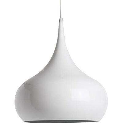 LUSSIOL Luxor Hanglamp, metalen hanglamp, 60 W, wit, ø 42 x H 44,5 cm LUSSIOL Luxor Hanglamp, metalen hanglamp, 60 W, wit, ø 42 x H 44,5 cm