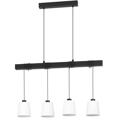 EGLO Townshend 8 Staal Hout Wit Dimbare Hanglamp EGLO Townshend 8 Staal Hout Wit Dimbare Hanglamp