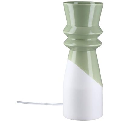 GILDE Tafellamp Patos van porselein groen mat hoogte 32cm x Ø 12cm decoratieve lamp zonder lampen GILDE Tafellamp Patos van porselein groen mat hoogte 32cm x Ø 12cm decoratieve lamp zonder lampen