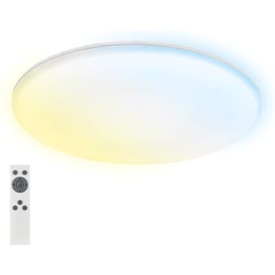 Briloner LED plafondlamp badkamer met indirect licht, afstandsbediening, stof- en spatwaterdicht, LED plafondlamp, badkamerlamp, badkamerlamp, keukenlamp, vochtbestendig armatuur, 35 x 5,5 cm, wit Briloner LED plafondlamp badkamer met indirect licht, afstandsbediening, stof- en spatwaterdicht, LED plafondlamp, badkamerlamp, badkamerlamp, keukenlamp, vochtbestendig armatuur, 35 x 5,5 cm, wit