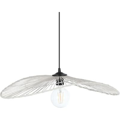 LUSSIOL Hanglamp Alana, woonkamer/slaapkamer, 58 cm, gevlochten waterhyacint, natuurlijke stijl, interieur (wit) LUSSIOL Hanglamp Alana, woonkamer/slaapkamer, 58 cm, gevlochten waterhyacint, natuurlijke stijl, interieur (wit)