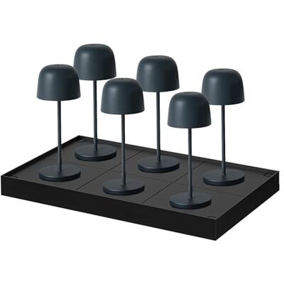 Lumisky SOPHIA ROCK Tafellamp, draadloos, led, warmwit, dimbaar, H28 cm, antracietgrijs, met laadplaat, 6 stuks Lumisky SOPHIA ROCK Tafellamp, draadloos, led, warmwit, dimbaar, H28 cm, antracietgrijs, met laadplaat, 6 stuks