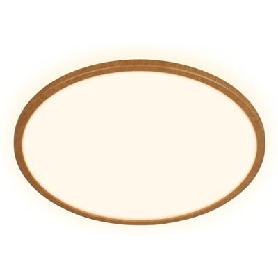 Briloner LED plafondlamp met indirect licht, vlak, warm wit licht, LED lamp, plafondlamp, woonkamerlamp, paneel, keukenlamp, slaapkamerlamp, 42x3 cm, frame in houtlook Briloner LED plafondlamp met indirect licht, vlak, warm wit licht, LED lamp, plafondlamp, woonkamerlamp, paneel, keukenlamp, slaapkamerlamp, 42x3 cm, frame in houtlook