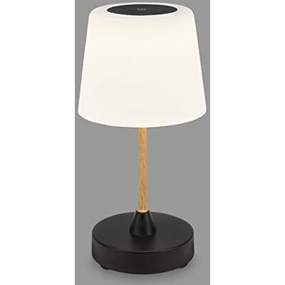 Briloner LED tafellamp accu, dimbaar, glazen LED tafellamp snoerloos, touch functie, 3.300K warm wit, zwart hout look, 300x125 mm (HxD) Briloner LED tafellamp accu, dimbaar, glazen LED tafellamp snoerloos, touch functie, 3.300K warm wit, zwart hout look, 300x125 mm (HxD)