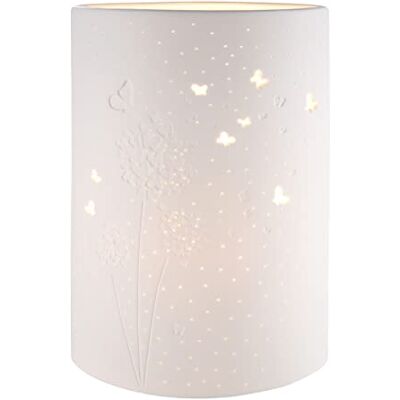 GILDE Prickel lamp tafellamp paardenbloem decoratie hoogte 28 cm, 32318, wit, hoogte 28,5 cm GILDE Prickel lamp tafellamp paardenbloem decoratie hoogte 28 cm, 32318, wit, hoogte 28,5 cm