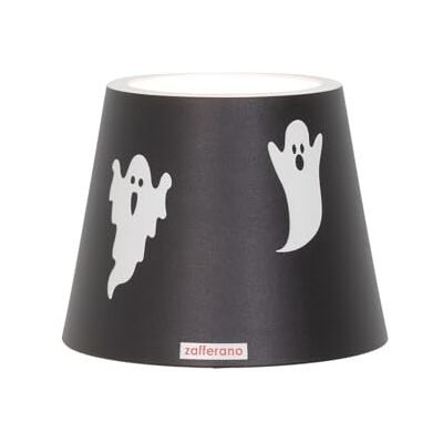 Zafferano , Poldina Kap Speciale Halloween Editie, Metalen Lampenkap voor Tafellamp, Compatibel met Poldina Lampen, Ontwerp in Italië, Ø11.4 x 8.9 cm, Kleur Zwart Spoken Decoratie Zafferano , Poldina Kap Speciale Halloween Editie, Metalen Lampenkap voor Tafellamp, Compatibel met Poldina Lampen, Ontwerp in Italië, Ø11.4 x 8.9 cm, Kleur Zwart Spoken Decoratie