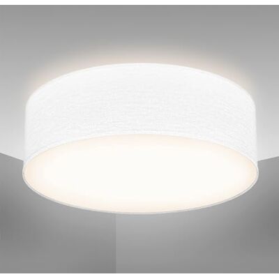 B.k.licht - Witte Textiel Plafondlamp - Interieur Verlichting B.k.licht - Witte Textiel Plafondlamp - Interieur Verlichting