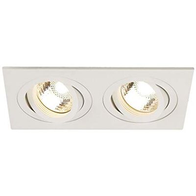 SLV plafondinbouwarmatuur NEW TRIA 2 / spot, schijnwerper, plafondspot, plafondarmatuur, inbouwarmatuur led, binnenverlichting / GU10 50 W wit,wit SLV plafondinbouwarmatuur NEW TRIA 2 / spot, schijnwerper, plafondspot, plafondarmatuur, inbouwarmatuur led, binnenverlichting / GU10 50 W wit,wit