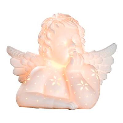 GILDE Tafellamp Raffael porselein wit mat 23,5 cm hoog verlichting decoratie woonaccessoire lampen GILDE Tafellamp Raffael porselein wit mat 23,5 cm hoog verlichting decoratie woonaccessoire lampen