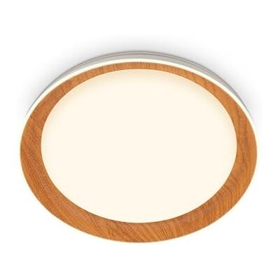 Briloner LED plafondlamp met doorschijnend houtdecor, warm wit licht, 24W, 2600lm, LED lamp, LED plafondlamp, woonkamerlamp, keukenlamp, plafondverlichting, 43 x 8 cm (DxH), hout Briloner LED plafondlamp met doorschijnend houtdecor, warm wit licht, 24W, 2600lm, LED lamp, LED plafondlamp, woonkamerlamp, keukenlamp, plafondverlichting, 43 x 8 cm (DxH), hout