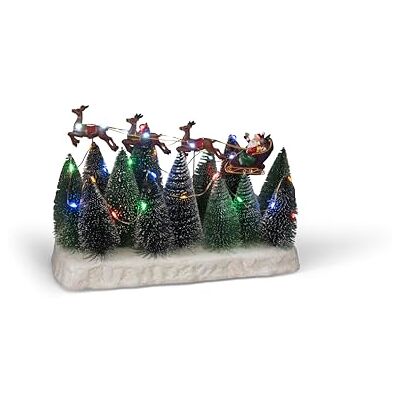 Konstsmide Led-scène "Kerstslee over bossen", met 6h timer, 32 kleurrijke diodes, werkt op batterijen, binnen, 2,05 W, zwarte kabel, 3 x AA 1,5 V (excl.) 4176-000 Konstsmide Led-scène "Kerstslee over bossen", met 6h timer, 32 kleurrijke diodes, werkt op batterijen, binnen, 2,05 W, zwarte kabel, 3 x AA 1,5 V (excl.) 4176-000
