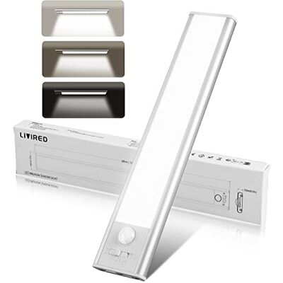 Livired Led-kastlamp met bewegingsmelder, 20 cm, oplaadbaar, USB, automatische led-kastverlichting, draadloos, met bewegingsmelder Livired Led-kastlamp met bewegingsmelder, 20 cm, oplaadbaar, USB, automatische led-kastverlichting, draadloos, met bewegingsmelder