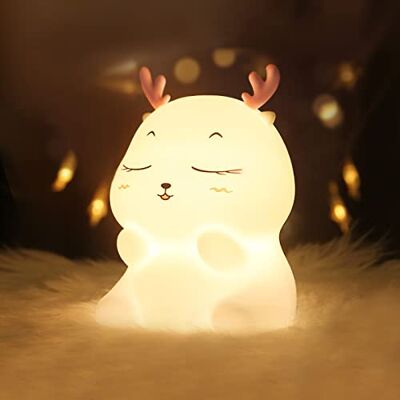 Diboniur Oplaadbare Nachtlamp - 7 LED Kleuren - Siliconen - Kinderkamer - Cadeau voor baby Diboniur Oplaadbare Nachtlamp - 7 LED Kleuren - Siliconen - Kinderkamer - Cadeau voor baby