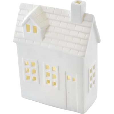 EMOS Keramisch led-huisje met warm wit licht, 1 x knoopcel en timer luchtig winterhuis werkt op batterijen, 1 x CR2032 inbegrepen timer voor automatisch inschakelen 6/18 uur wit EMOS Keramisch led-huisje met warm wit licht, 1 x knoopcel en timer luchtig winterhuis werkt op batterijen, 1 x CR2032 inbegrepen timer voor automatisch inschakelen 6/18 uur wit