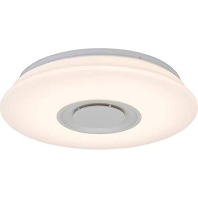 Brilliant AG G98816/05 Led-plafondlamp met RGB-kleurverandering en bluetooth-luidspreker, inclusief afstandsbediening, kunststof, geïntegreerd, 12 W, wit Brilliant AG G98816/05 Led-plafondlamp met RGB-kleurverandering en bluetooth-luidspreker, inclusief afstandsbediening, kunststof, geïntegreerd, 12 W, wit