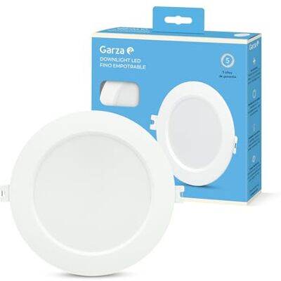 Garza Led-inbouwspot, rond, extra plat, 17 cm, 12 W, 4000 K, neutraal licht, 1200 lm, 30.000 uur, IP20, wit, energiebesparend, 80% Garza Led-inbouwspot, rond, extra plat, 17 cm, 12 W, 4000 K, neutraal licht, 1200 lm, 30.000 uur, IP20, wit, energiebesparend, 80%