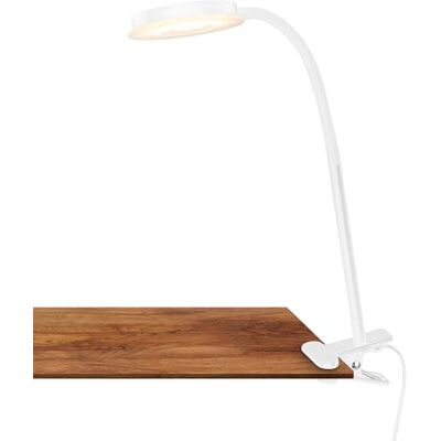 Briloner Bureaulamp met kabelschakelaar, warmwitte lichtkleur, draaibaar, leeslamp, klemlamp, nachtlampje, leeslamp voor kinderen, bureaulamp, bedlamp, 26 x 10,5 x 37 cm, wit Briloner Bureaulamp met kabelschakelaar, warmwitte lichtkleur, draaibaar, leeslamp, klemlamp, nachtlampje, leeslamp voor kinderen, bureaulamp, bedlamp, 26 x 10,5 x 37 cm, wit